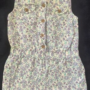 Floral Sleeveless Button-Up Jumper